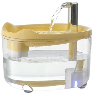 Hooyeatlin Fontana d'acqua per gatti, fontana per animali domestici, di alta qualità, da 1,5 l, per gatti, cani, gattini, distributore automatico di acqua per animali domestici con pompa silenziosa,