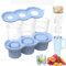 Ice Cube Tray for Stanley Cup, Silicone Ice Cube Mold with Lid and Bin Ice Mold for 20-40OZ Tumbler Cup with Handle,Reusable Ice Cube Trays for Freezer, Ice Drink, Juice, Whiskey, Coffee(Blue)