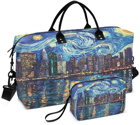 Night Oil Sky Reisetasche, Reisetasche, Fitnessstudio, Yoga, Handgepäcktasche für Männer und Frauen, Wochenendtasche, Night Oil Sky, Einheitsgröße, Reisetasche