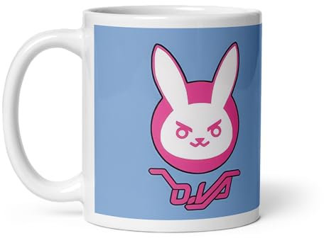 Gaming Tasse 330 ml – Shooter Design inspiriert von D.Va – Perfekt für Videospiel-Fans