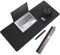 CENNBIE Tapis de Bureau en Cuir, 90x40cm Extra Large Tapis de Bureau, Tapis de Souris antidérapant étendu, Tapis de Bureau en Cuir PU imperméable, sous Main Bureau pour Le Bureau et la Maison (Noir)