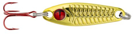 Northland Tackle Tungsten Buck-Shot Rattle Spoon, Fast-Sinking Ice Fishing Spoon with Loud Brass Rattle, 12 Colors, ⅛ Oz, ¼ Oz, ⅜ Oz Lure Sizes