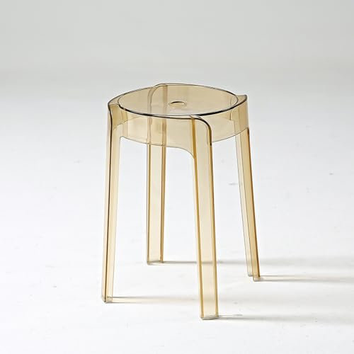 Tabouret de douche en acrylique transparent robuste et étanche pour salle de bain, cuisine, chambre à coucher, design empilable pour la maison, le bureau, chaise de salle à manger transparente
