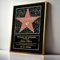DUOMIO !!NEU!! HOLLYWOOD Walk of Fame Stern, personalisierte Urkunde optional mit Rahmen | 3 Größen, Design, Thema, Text, Hintergrundfarbe frei-wählbar| High-Quality Druck| Geschenke Mann/Frau