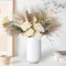 100PCS Dried Flowers with Vase, Pampas Grass Decor with Vase, Centerpiece Table Decorations, Dining Table Centerpiece Decor, Coffee Table Decor, Fake Flowers Living Room Home Decor (White Style 3)