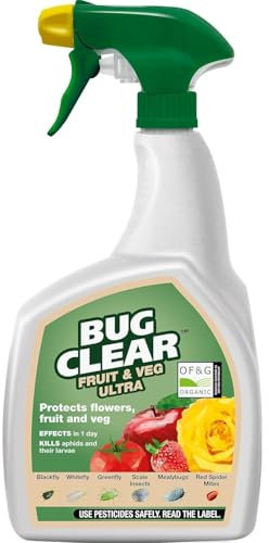 ASA® Bug Clear Ultra Fruit & Veg Plant Protection - Kills Aphids, Whitefly, Caterpillars on Edible Crops - Ready to Use - 800ml