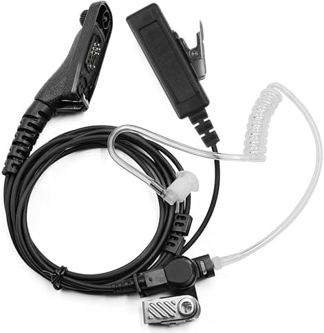 Acoustic Tube Earpiece Headset with Mic for Motorola DP3400 DP4400 DP4800 DGP4150 XiR-P8200 Xpr-6300 Covert Security Bodyguard PTT Earpiece Headset for Motorola Multi Pin Two Way Radio