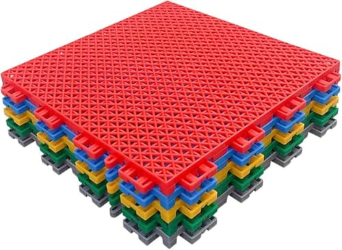 floor mats, Modular Interlocking Floor Tiles, Outdoor Basketball Court Badminton Court Weatherproof DIY Sport Court Tiles(Green)