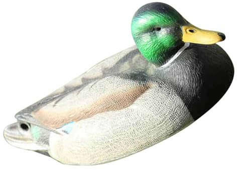 Realistische Schwimmente aus Kunststoff, Dekorative Gartendeko für Teich | Lebensechte Plastikfigur als Jagdköder, Schwimmendes Ornament für Garten und Terrasse