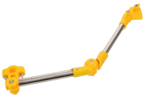 GRIRIW Support de Parapluie pour Vélo et Poussette Tube en Acier Épais Jaune Fixation Réglable Protection Solaire pour Scooter Électrique et Activités de Plein Air