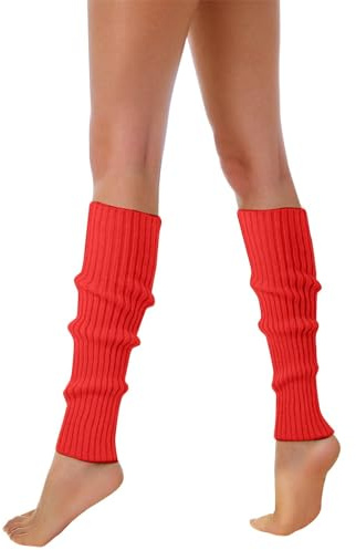 Beinwärmer für Erwachsene, Damen Bein Stulpen Strümpfe für 80er Jahre 80s Party Karneval Tanzen Aerobic Kostüm Accessoires Overknees