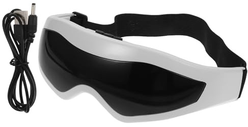 WRITWAA Masajeador de Ojos Eléctrico Portátil Usb, Dispositivo de Masaje Ocular Multifrecuencia para Aliviar Fatiga Visual y Mejorar Circulación, Cuidado Profesional para Ojos en Negro