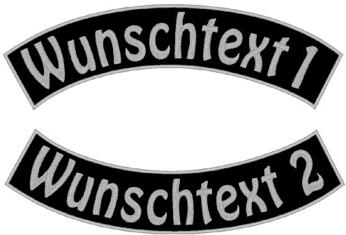 Aufnäher-Set oberer und unterer Bogen B2 (15cm) - personalisiert