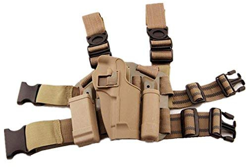 HANSTRONG GEAR H Welt EU Taktische Airsoft Right Leg Paddel Gürtel Oberschenkel Hand Drop Holster Schwarz für M9 M92 (DE)