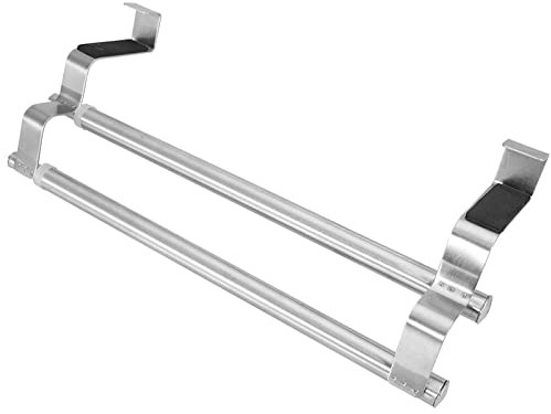 Porte-Serviettes rétractable en Acier Inoxydable, Porte-Serviettes de Bain sans perçage (Barre Double de 40 cm)