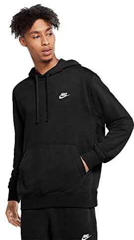 Nike Herren Sportswear Club Sweatshirt Mit Reißverschluss, Schwarz/Schwarz/Weiss, M