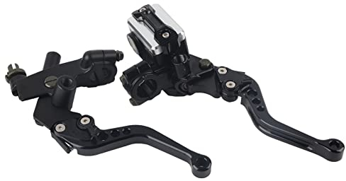 Kupplungs & Bremshebelsatz, 1 Paar 7/8 Zoll (22 mm) Universal-Motorrad-Bremskupplungs-Hauptbremszylinder-Reservoir-Hebel Hauptbremszylinder-Hebel Hauptbremszylinderhebel
