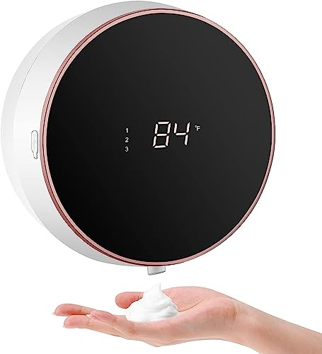 Seifenspender Automatisch Wandbefestigung Schaumseifenspender Elektrischer Soap Dispenser No Touch Wandmontage Sensor Seifenschaumspender Kunststoff Küche Bathroom Schaumspender Weiß