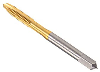 CoCud Tarauds à Vis Cannelés Spirale Métrique M5 x 0.8 Filetage, Taraud à Filetage Hélicoïdal Titanium Revêtu Haute Vitesse Acier 6542 - (Pour Taraudage Perçage Machine) 1 Pcs