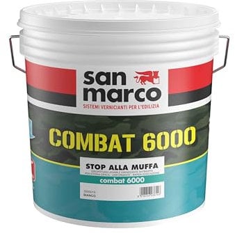San marco Combat 6000 pittura lavabile antimuffa per interni bianca lt 1