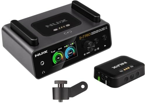 NUX B-7 Pro Stereo Wireless In-Ear Monitor System, 24-Bit 48kHz Stereo Audio, 2,4 GHz störungsfrei, automatische Einrichtung
