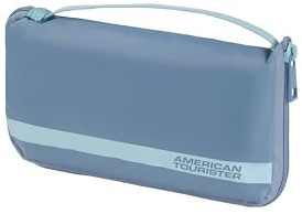 American Tourister - Kofferschutzhülle M, Faltbare Kofferhülle, Reisekoffer Schutz, 62 x 45 x 30 cm, Blau (Stone Blue/Blue)