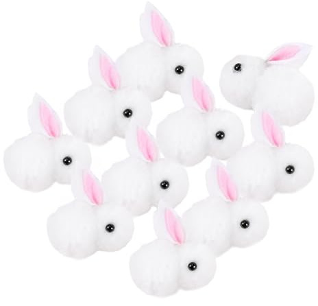 Quesuc Filzen Wolle Mini Dekoration Für Babyparty Kostüm Diy Handwerk Anhänger Wand Hut Deko (Weißes Kaninchen)