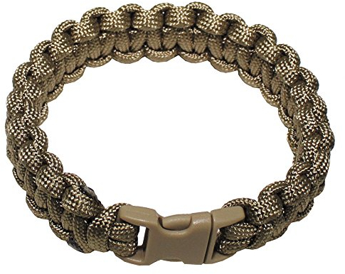 Armband, Paracord, Clipverschluss, Breite 1,9 cm L,Coyote Tan