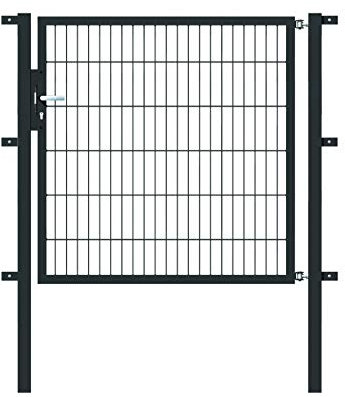 Alberts 647292 Einzeltor Flexo mit Zubehör | verschiedene Breiten und Höhen | anthrazit | Breite 125 cm | Höhe 120 cm