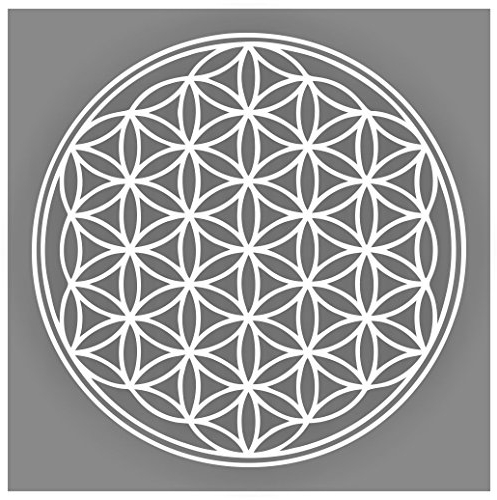 Kiwistar Blume des Lebens - Baum Wandtattoo in 6 Größen - Wandaufkleber Wall Sticker - Dekoration, Küche, Wohnzimmer, Schlafzimmer, Badezimmer (20 x 20 cm, 10_Weiss)