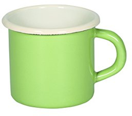 Krüger Emaille Becher Juist 0,35 L | Kaffeebecher, Teebecher, Campingbecher | PFAS-frei | Für Kaffee, Tee & Kaltgetränke | Schnitt- & kratzfeste Emaille | Spülmaschinengeeignet | Geschmacksneutral