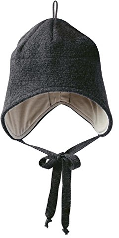 Disana Walk-Mütze 100% bio-Schurwolle/ Futter 100% bio-Baumwolle anthrazit (01 (42 - 46 cm), anthrazit)