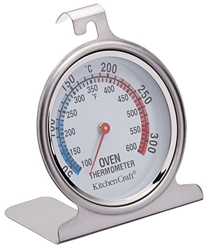 6,5 x 8 cm großes Thermometer aus Edelstahl für den Ofen von KitchenCraft Originalverpackung