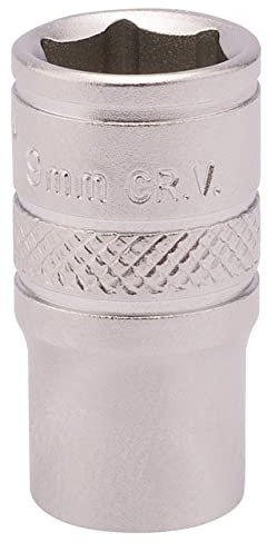 Draper 82143 1/4 Square Drive Socket, 9 mm Size , Blue