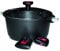 Baumalu Granit Pro 383605 Cooking Pot with Lid, 24 cm, Forged Aluminium, Black