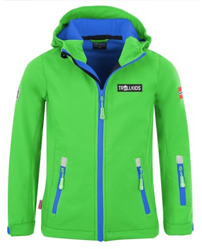 Trollkids Kids Oslofjord Jacket | Wasserabweisend und winddicht, Klettverschlüsse an den Armen, Reflektoren, Wassersäule: 6