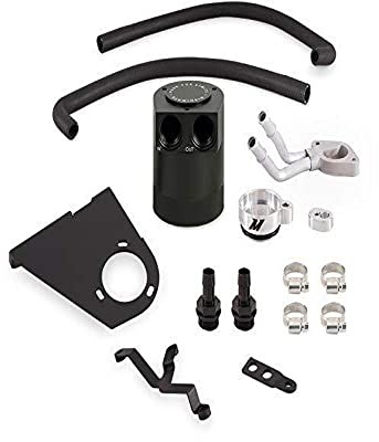 Mishimoto MMBCC-F2D-17BE Baffled Oil Catch Can Compatible With Ford Powerstroke 6.7L 2017+ Black