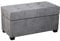 HomeHarmony® Velvet Storage Box Bench Ottoman Footstool Footrest Fully Assembled Dimensions 80cm x 40cm x 40cm (Silver)