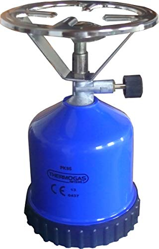 THERMOGAS-PITSOS Kartuschenkocher für Anstech-Gaskartuschen 190 gr. - Gaskocher (PK95 Blau)