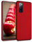 kwmobile Case kompatibel mit Samsung Galaxy S20 FE Hülle - Schutzhülle aus Silikon metallisch schimmernd - Handyhülle Metallic Dunkelrot