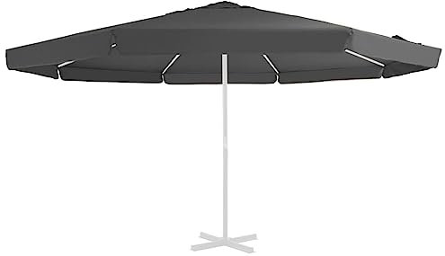 vidaXL Ersatzbezug für Sonnenschirm Sonnenschutz Abdeckung Gartenschirm Stoff Ersetzen Ersatz Bezug Terrassenschirm Sonnenschirmbezug Anthrazit 515cm