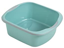 Addis Premium Soft Grip Large Rectangular Washing Up Bowl, 9.5 litre, Sea Mist