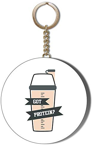 Gift Insanity GOT PROTEIN? (BROWN SHAKER) 55mm Keyring Bottle Opener