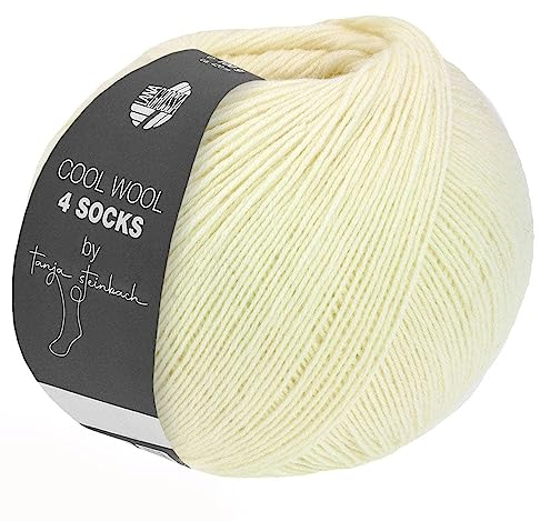 LANA GROSSA Cool Wool 4 Socks | Merino-Sockengarn aus mehrfach verzwirnten Einzelfäden | Handstrickgarne aus 75% Schurwolle (Merino extrafein) | 100g Wolle zum Stricken & Häkeln | 420m Garn FB 7710