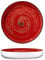 Wilmax - Assiettes plates gourmet SPIRAL - Forme originale - Design moderne - Sûres - Durables - Résistantes aux rayures - Polies à la main - Diamètre 28 cm