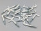 25 x Square Cup Hooks 25mm / 1 White PVC Coated Screw in Shouldered Mug Hook