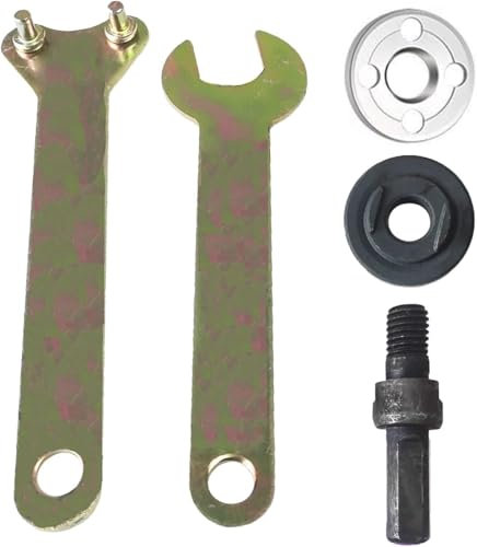 Hyamass 5 in 1 Electric Drill Conversion Angle Grinder Adapter Connecting Rod Kit with Wrench Variable Shaft Coupler Converter Tool,10mm Arbor Mandrel Adapter,Adapter Set for Most Small Angle Grinder