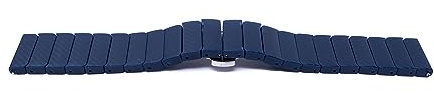 System-S Armband 20 mm aus PC mit Butterfly Faltschließe für Smartwatch in Blau