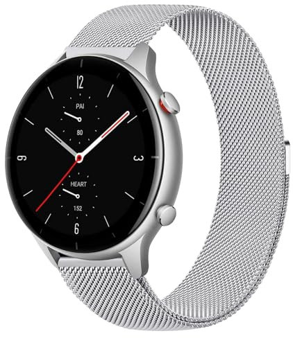 Cinturino Acciaio per Amazfit GTR 47mm Orologio, Metallo Cinturini da 22 mm per Amazfit GTR 2 / GTR 2e /GTR 3 / GTR 3 Pro/GTR 4 Smartwatch