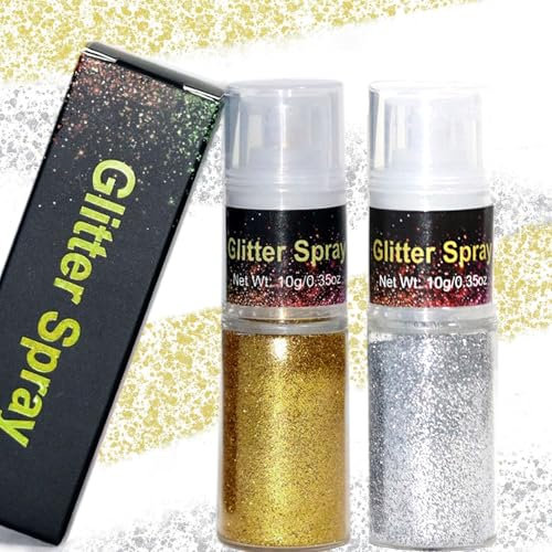 Spray Paillette Cheveux et Corps,Glitter Makeup Spray Poudre Ultrafine pour Paillettes Visage Festival Maquillage Paillette Fête Vetement